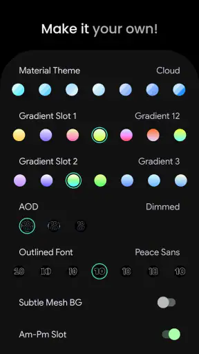 Outlined Watch Face screenshot