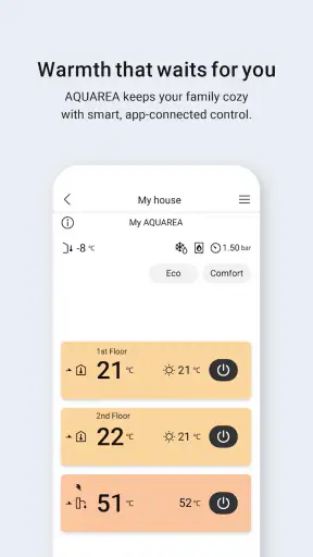 Panasonic Comfort Cloud screenshot