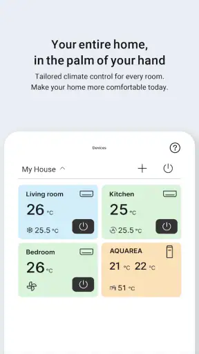 Panasonic Comfort Cloud screenshot