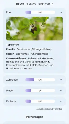 Pollenflug & Pollen Alarm screenshot