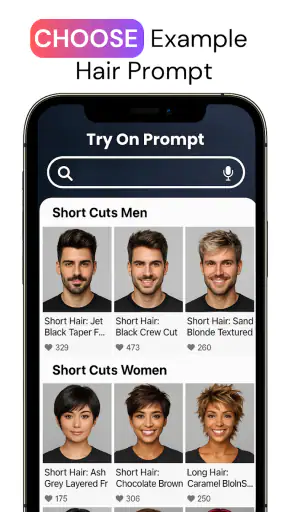 Probieren Sie Haarschnitte KI screenshot