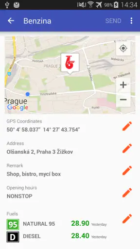 Pumpdroid screenshot