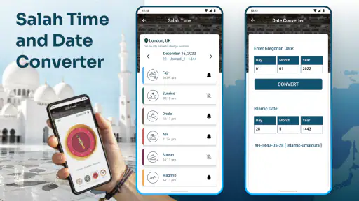 Qibla Compass with Salah Time screenshot