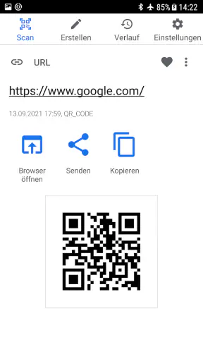 QR & Barcode Scanner (Deutsch) screenshot 9