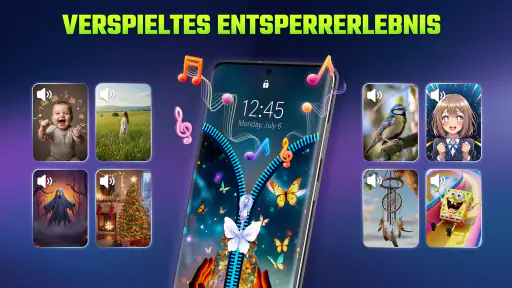 Reißverschluss-Sperrbildschirm screenshot