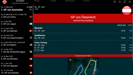 Rennkalender 2026 + WM-Bilanz screenshot