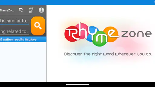 RhymeZone Rhyming Dictionary screenshot