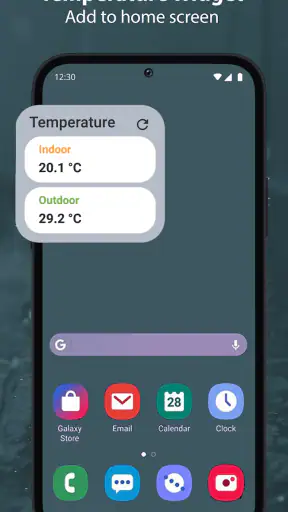 Raum temperatur messer screenshot