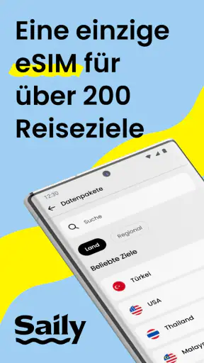 Saily eSIM: Daten für Reisen screenshot