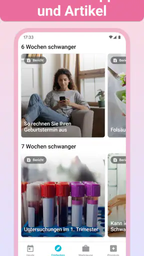 Schwangerschaft + Tracker-App screenshot