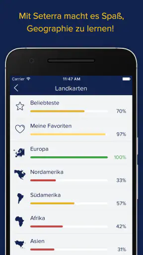 Seterra Erdkunde screenshot