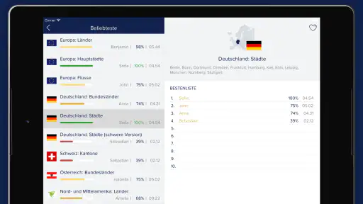 Seterra Erdkunde screenshot