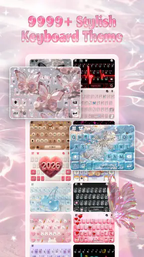 Simple Pink Butterfly Theme screenshot