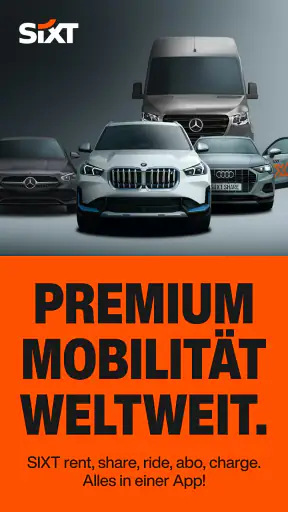 SIXT rent. share. ride. abo. screenshot