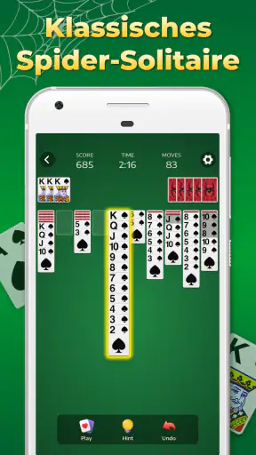 Spider Solitaire, Kartenspiele screenshot