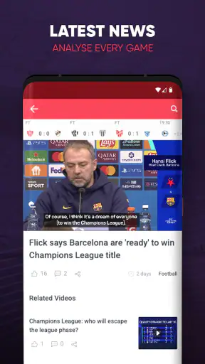 SportyTV: Live Scores & News screenshot