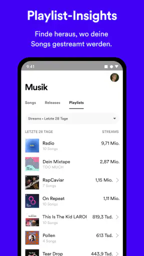 Spotify for Artists screenshot