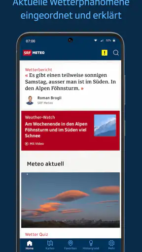 SRF Meteo - Wetter Schweiz screenshot