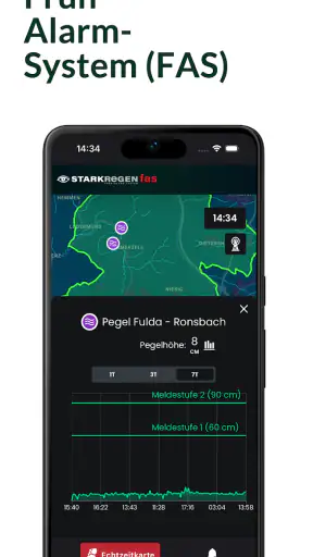 Starkregen App screenshot