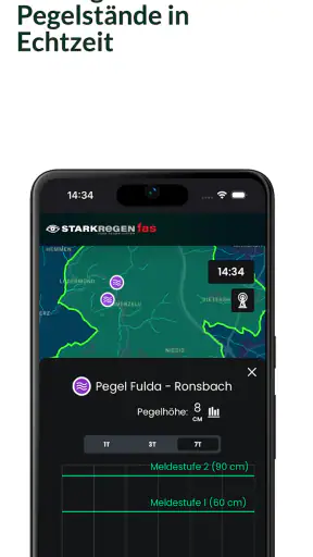 Starkregen App screenshot