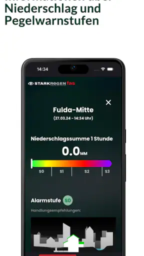 Starkregen App screenshot