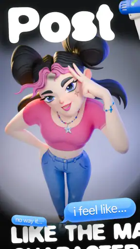status - sims but social media screenshot
