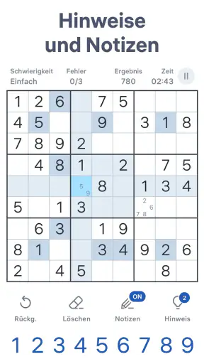 Sudoku.com: klassisches Sudoku screenshot