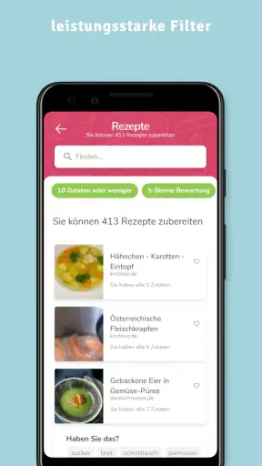 Supercook-Rezeptgenerator screenshot