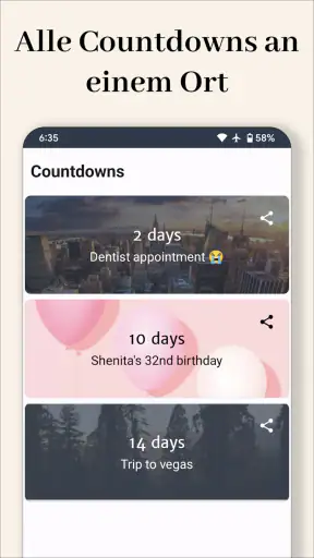 Tage bis – Countdown screenshot