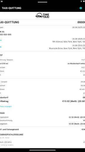 Taximeter. GPS-Taxi-Zähler. screenshot 10