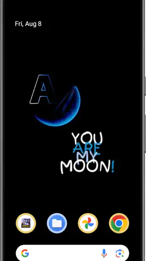 Text on Live Wallpaper screenshot