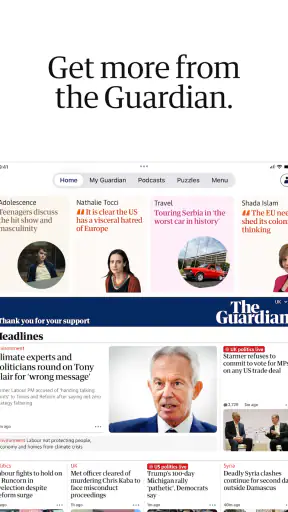 The Guardian - UK & World News screenshot