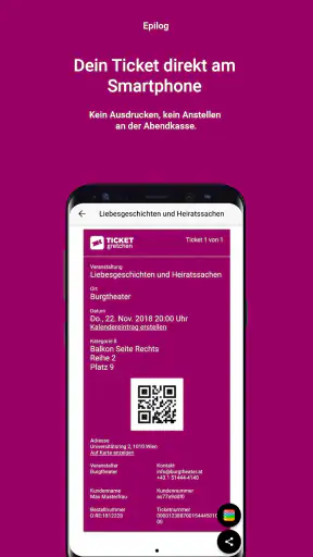 Ticket Gretchen - Event App screenshot