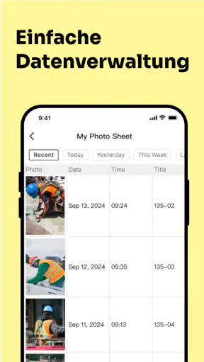 Timemark: Foto-Dokumentation screenshot
