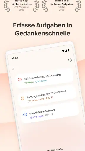 Todoist: To do list, Kalender screenshot