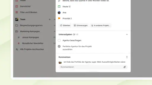 Todoist: To do list, Kalender screenshot 10