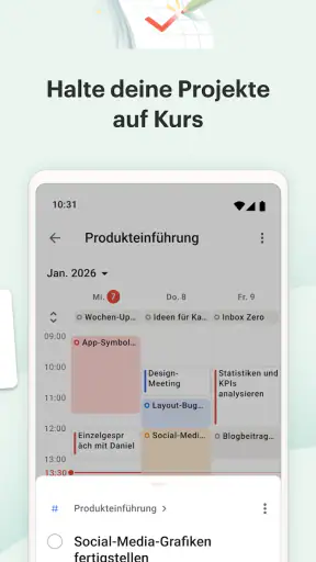 Todoist: To do list, Kalender screenshot
