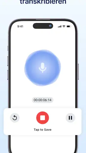 Transkriptor - Sprache zu Text screenshot