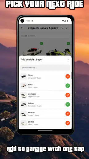 V Vehicles screenshot