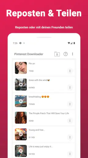 Video-Downloader für Pinterest screenshot