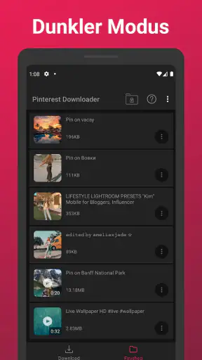 Video-Downloader für Pinterest screenshot
