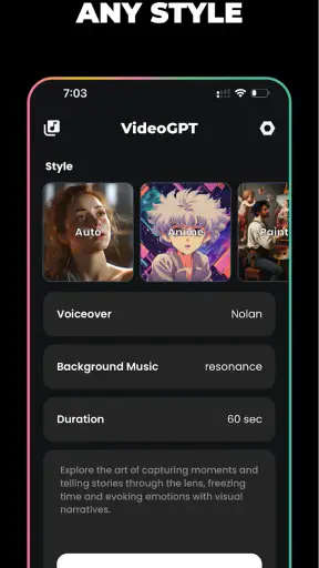 VideoGPT - AI Video Generator screenshot