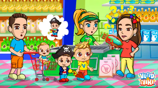 Vlad & Niki Supermarkt Spiel screenshot