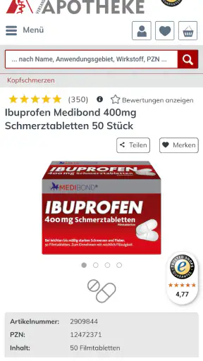 Volksversand Versandapotheke screenshot
