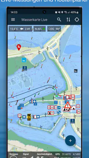 Wasserkarte Live - Routen, AIS screenshot