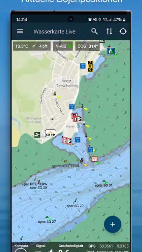 Wasserkarte Live - Routen, AIS screenshot