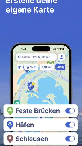 Waterkaarten: Boot Navigation screenshot