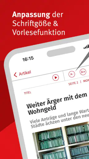 WAZ E-Paper screenshot
