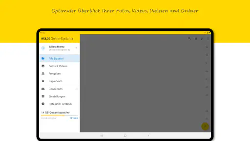 WEB.DE Online-Speicher screenshot 9