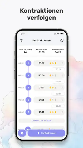 Wehenzähler: Kontraktion Timer screenshot